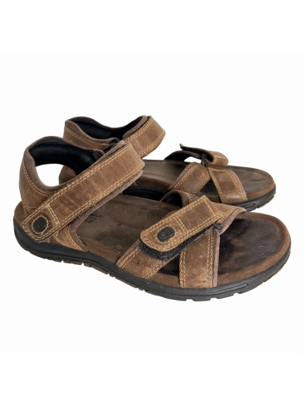 Teva Leather Cross Strap Outdoor Hiking Sandals Brown Men's Size 9 Gorpcore